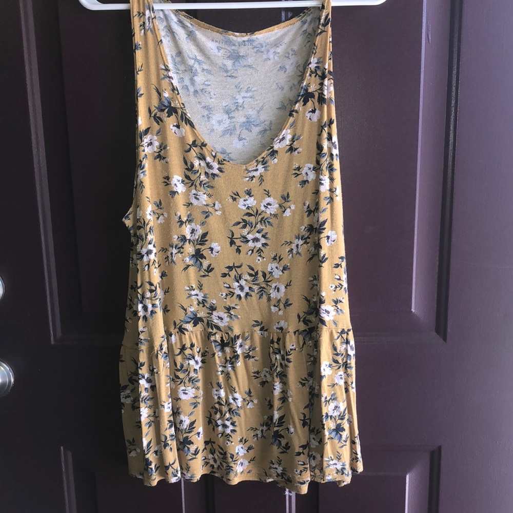 American Eagle Peplum floral top